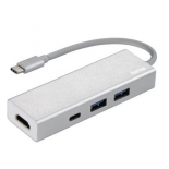 USB-концентратор Hama Aluminium (00135756) белый
