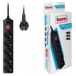 сетевой фильтр Buro (500SH-10-B)черный