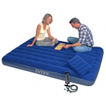 матрац надувной (надувная мебель) Intex 64765 DURA-BEAM SERIES CLASSIC DOWNY, 152х203х25см +2 подушки+насос