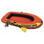 лодка надувная Intex 58358 Explorer Pro 300 Set 244х117х36 см, оранжевый/желтый