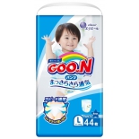 подгузник GOON 9-14 кг. 44 шт, для девочек и мальчиков, L