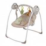 шезлонг детский Электрокачели Baby Care Riva с адаптером, кофе