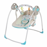 шезлонг детский Электрокачели Baby Care Riva с адаптером, шампанское