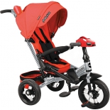 Трехколесный велосипед Moby Kids New Leader 360 12x10 AIR Car, (641209), красный