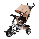 Трехколесный велосипед Moby Kids Comfort 10x8 EVA, бежевый