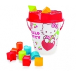 набор игровой для игры на улице для пляжа и песочницы Pilsan Hello Kitty (06-012), красный