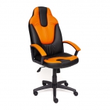 компьютерное кресло TetChair NEO2 36-6/14-43 кож/зам, черный/оранжевый