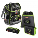 рюкзак детский Step By Step Light2 Green Tractor 4 предмета ,серый