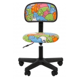 компьютерное кресло Chairman Kids 101 (ткань, 00-07032599), котики, чёрное