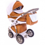 коляска Lepre Formula 01 (42085) Экокожа+Экокожа Оранжевая с Белым