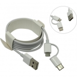 кабель / переходник для телефона Xiaomi Mi SJV4082TY 2-in-1 USB Cable Micro-USB to Type-C 1м