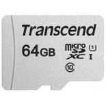 карта памяти Transcend microSDXC TS64GUSD300S, 64GB (Class 10 UHS-I U1, TLC)