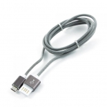 кабель / переходник Gembird USB 2.0 Cablexpert 1м (CCB-mUSBgy1m) тёмно-серый металлик