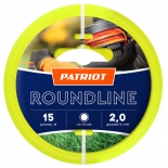 леска для газонокосилок Patriot Roundline D 2,0 мм L 15 м (круглая)