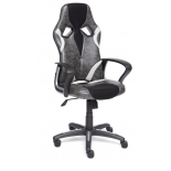 компьютерное кресло TetChair RUNNER кож/зам/ткань, серый/черный