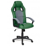 компьютерное кресло Tetchair DRIVER кож/зам/ткань, зеленый/серый