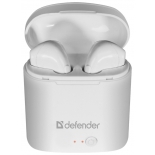 Bluetooth-гарнитура Defender Twins 63630 белая