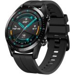Умные часы Huawei Watch GT 2 Fluoroelastomer Strap, черные/черные с матовым 55024335