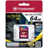 карта памяти Флеш карта SDXC 64Gb class 10 Transcend UHS1