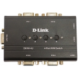 KVM-переключатель D-Link DKVM-4U (DKVM-4U/C1) (на 4 ПК, VGA+USB)