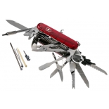 нож перочинный VICTORINOX Swiss Champ XLT, полупрозрачный красный