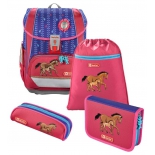 рюкзак детский Step By Step Light2 Lucky Horses,4 предмета, розовый/синий