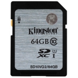 карта памяти Kingston SD10VG2/64GB (64Gb, class 10)