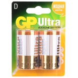 батарейка GP Ultra Alkaline GP 13AU-CR2 (LR20, размер D, 2 шт.)