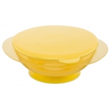 тарелка Happy Baby Feeding Bowl на присоске с крышкой (48 шт./12 шт.) Желтая