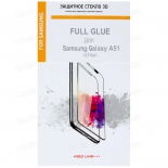 защитное стекло для смартфона Red Line Samsung A51 Full screen FULL GLUE черное