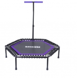 батут спортивный Basefit TR-401 112 см с держателем, фиолетовый