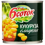 продукт питания Кукуруза 6 соток жестяная банка 340 г