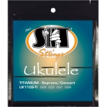 аксессуар к музыкальному оборудованию SIT Strings UK110S-TI, Ukulele Standard Black (Soprano / Concert) 4шт