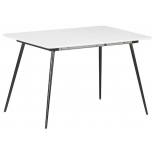 стол обеденный TetChair VIRGO (mod.8053), 120/160х80х76см, белый/черный