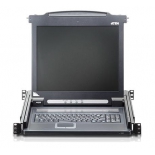 серверный аксессуар консоль управления ATEN CL1000MR (CL1000M-ATA-RG), для серверного KVM-переключателя, 17'' 1280x1024, SPHD, тачпад, 1U 19'')