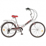 велосипед Novatrack 24 FS бело-красный