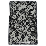 чехол для смартфона спинка E-cell FLORAL BLACK & WHITE PROTECTIVE HARD BACK CASE