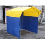 тент-палатка Митек Домик 2,5х1,9 торговая, разборная, сине-белая