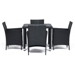 стол обеденный TetChair 210036 пластиковый ротанг DB-16, серый