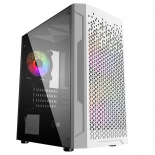 корпус компьютерный Powercase Mistral Micro Z3W Mesh LED, белый