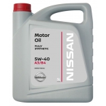 масло моторное автомобильное Nissan 5w40 KE9009-0042, 5 л, синтетическое