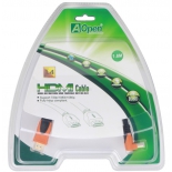 кабель (шнур) Кабель HDMI 19M/M 1.4V+3D/Ethernet AOpen 90°разъём,24K Gold 1.8м