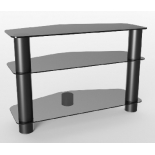 тумба для телевизора MetalDesign 420 черный/дымч