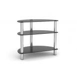 тумба для телевизора Metaldesign MD 401 slim/хром/дымч, металл, стекло