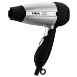 Фен / прибор для укладки BBK BHD1200, черный/серебро