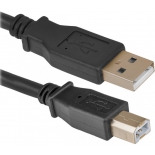 кабель (шнур) Defender USB 2.0 A (M) - USB B (M) (87430), 1.8м