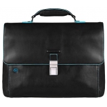сумка для ноутбука Piquadro Blue Square CA3111B2/N натур.кожа/нейлон, черный