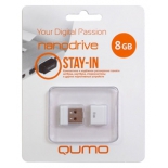usb-флешка Qumo Nanodrive USB2.0 8Gb (RTL), White