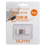 usb-флешка Qumo Nanodrive USB2.0 4Gb (RTL), White