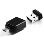 usb-флешка Flash Drive 8 Gb Verbatim STORE N GO Nano OTG 49820 USB2.0 черный with Micro USB Adapter